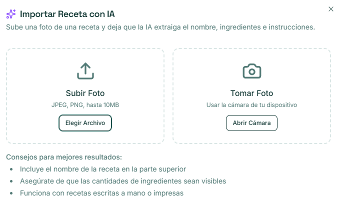 Importación IA
