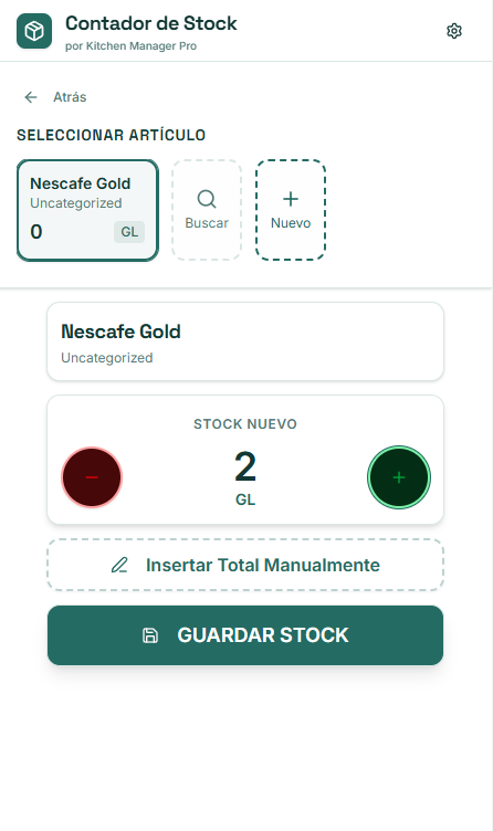 Contador de stock